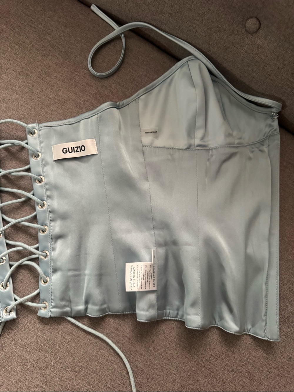 Danielle Guizio Marini Corset In Blue Song Size Small ๐ฉต - Picture 8 of 11